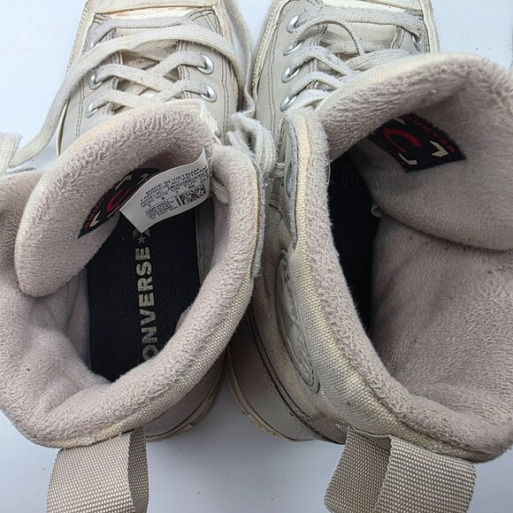 Chuck Taylor All Star Berkshire Boot Womens Size 9 White Winter Warm Outdoors - Picture 5 of 13